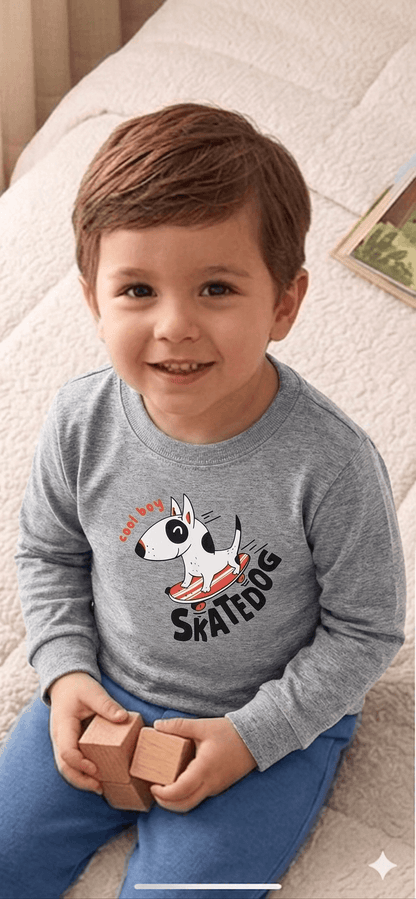 Camiseta Manga longa - Infantil Masculino  - Meia Estação - Tamanho 1 ao 3