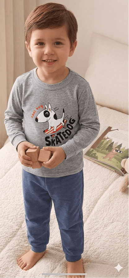 Camiseta Manga longa - Infantil Masculino  - Meia Estação - Tamanho 1 ao 3