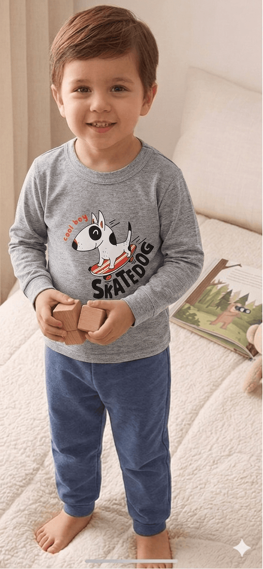Camiseta Manga longa - Infantil Masculino  - Meia Estação - Tamanho 1 ao 3