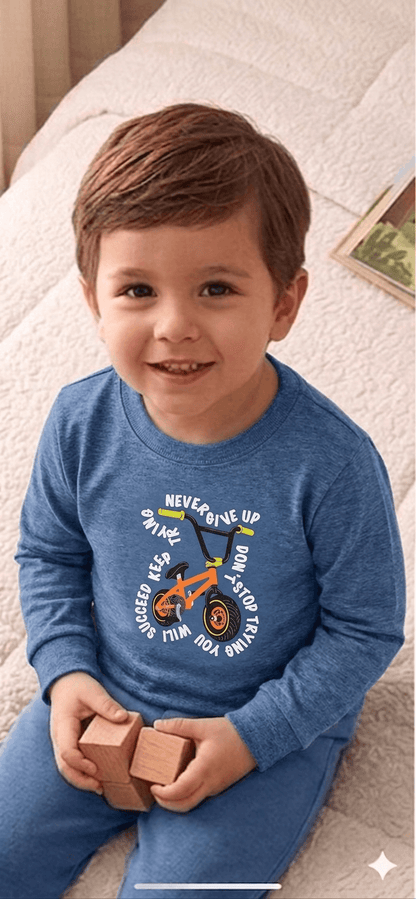 Camiseta Manga longa - Infantil Masculino  - Meia Estação - Tamanho 1 ao 3