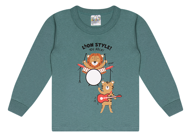 Camiseta Manga longa - Infantil Masculino  - Meia Estação - Tamanho 1 ao 3