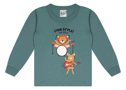 Camiseta Manga longa - Infantil Masculino  - Meia Estação - Tamanho 1 ao 3