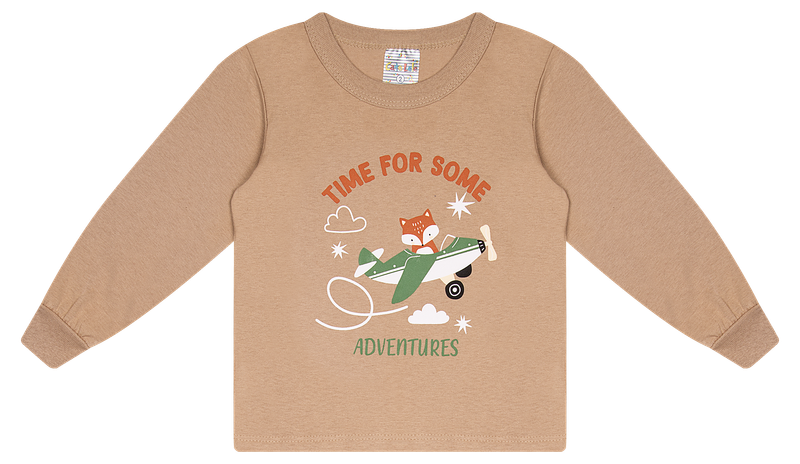 Camiseta Manga longa - Infantil Masculino  - Meia Estação - Tamanho 1 ao 3