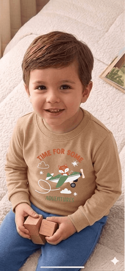 Camiseta Manga longa - Infantil Masculino  - Meia Estação - Tamanho 1 ao 3