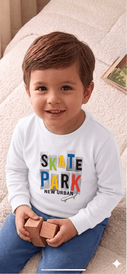 Camiseta Manga longa - Infantil Masculino  - Meia Estação - Tamanho 4, 6 e 8