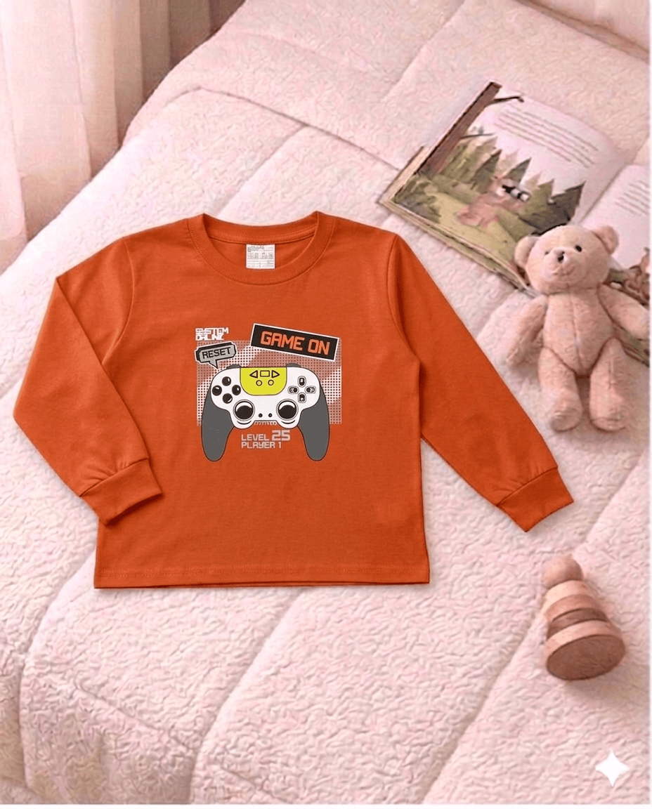 Camiseta Manga longa - Infantil Masculino  - Meia Estação - Tamanho 4, 6 e 8