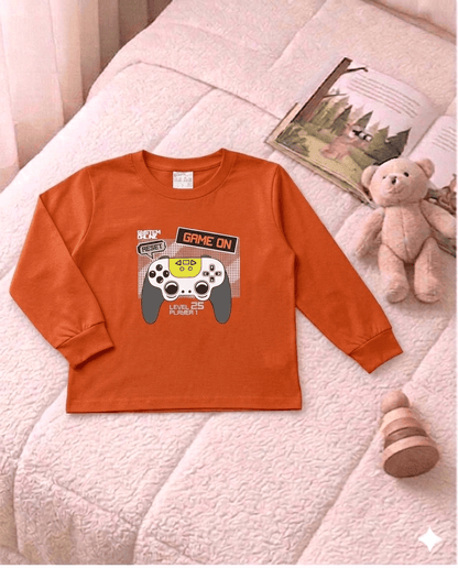 Camiseta Manga longa - Infantil Masculino  - Meia Estação - Tamanho 4, 6 e 8