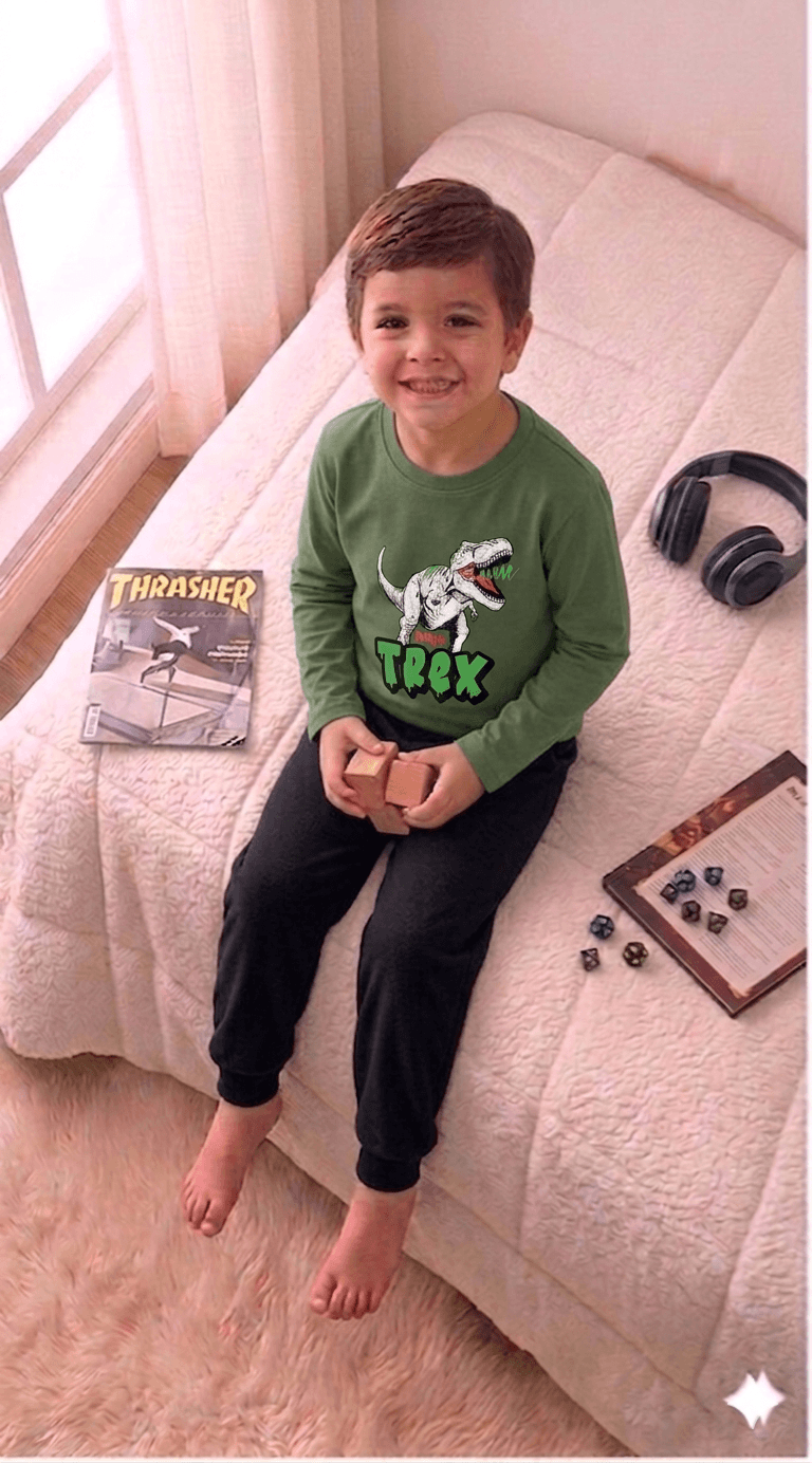 Camiseta Manga longa - Infantil Masculino  - Meia Estação - Tamanho 10, 12 e 14