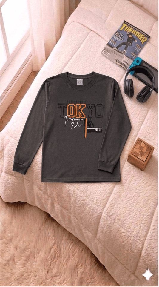 Camiseta Manga longa - Infantil Masculino  - Meia Estação - Tamanho 10, 12 e 14