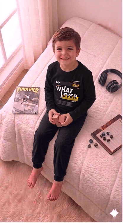 Camiseta Manga longa - Infantil Masculino  - Meia Estação - Tamanho 10, 12 e 14