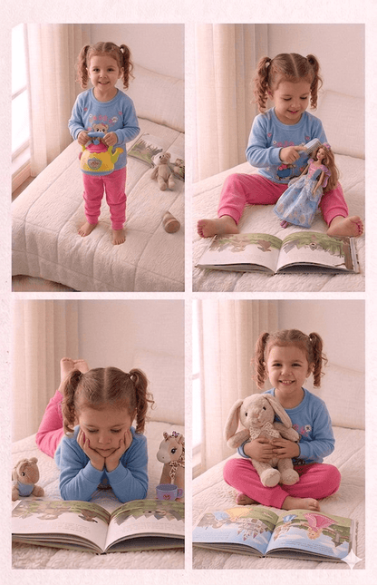 Conjunto Infantil Feminino 2 peças Moletom - Meia Estação - Tamanho 1 ao 3
