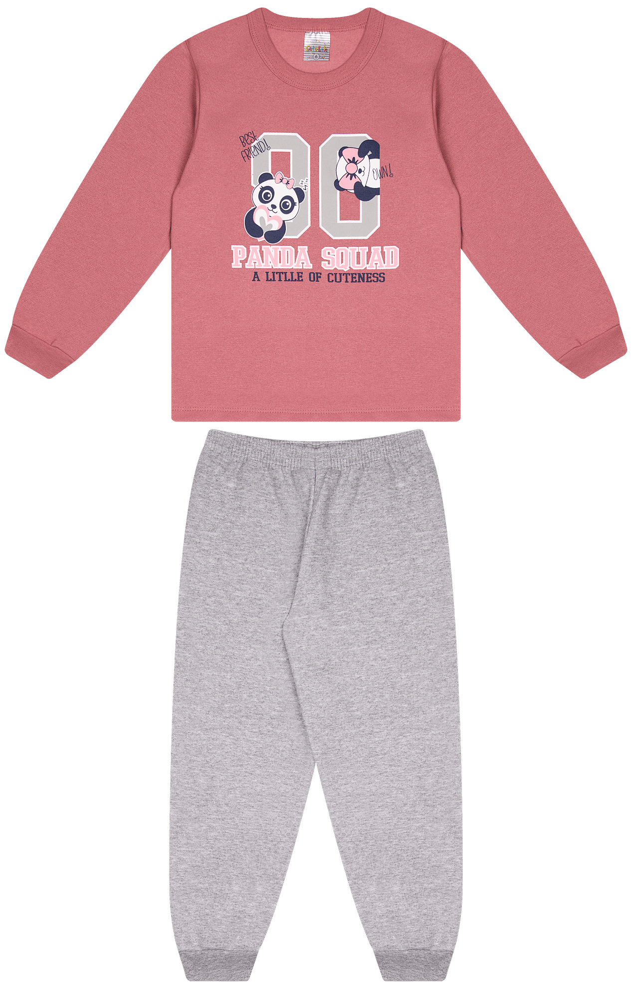 Conjunto Infantil Feminino 2 peças Moletom - Meia Estação - Tamanho 4, 6 e 8