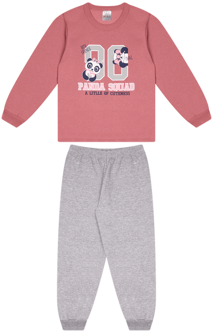 Conjunto Infantil Feminino 2 peças Moletom - Meia Estação - Tamanho 4, 6 e 8