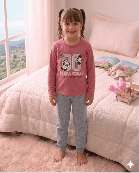 Conjunto Infantil Feminino 2 peças Moletom - Meia Estação - Tamanho 4, 6 e 8