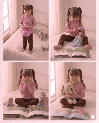 Conjunto Infantil Feminino 2 peças Moletom - Meia Estação - Tamanho 10, 12 e 14