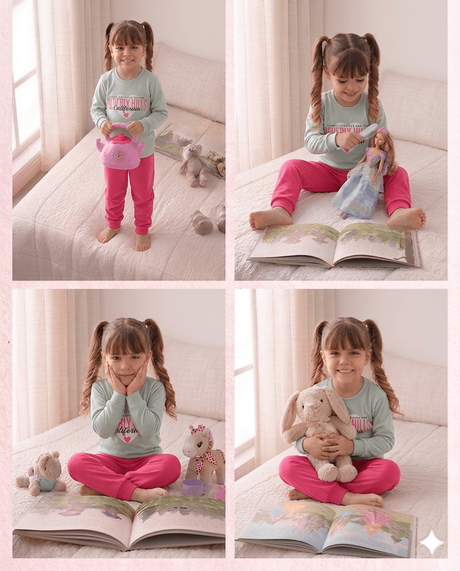 Conjunto Infantil Feminino 2 peças Moletom - Meia Estação - Tamanho 10, 12 e 14