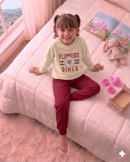 Conjunto Infantil Feminino 2 peças Moletom - Meia Estação - Tamanho 10, 12 e 14
