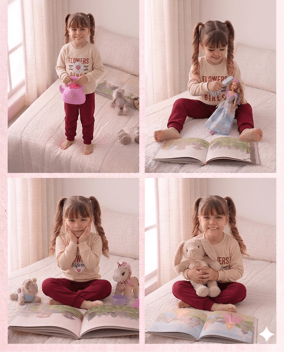 Conjunto Infantil Feminino 2 peças Moletom - Meia Estação - Tamanho 10, 12 e 14