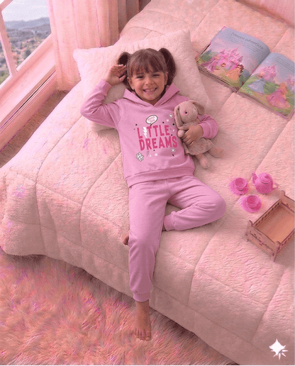 Conjunto Infantil Feminino 2 peças Moletom - Meia Estação - Tamanho 10, 12 e 14