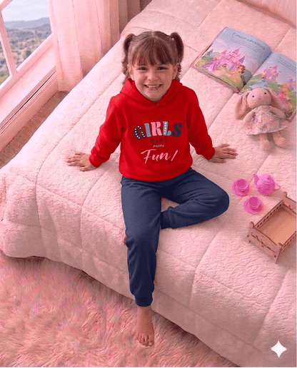 Conjunto Infantil Feminino 2 peças Moletom - Meia Estação - Tamanho 10, 12 e 14