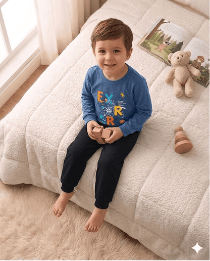 Conjunto Infantil Masculino 2 peças Moletom - Meia Estação - Tamanho 4, 6 e 8