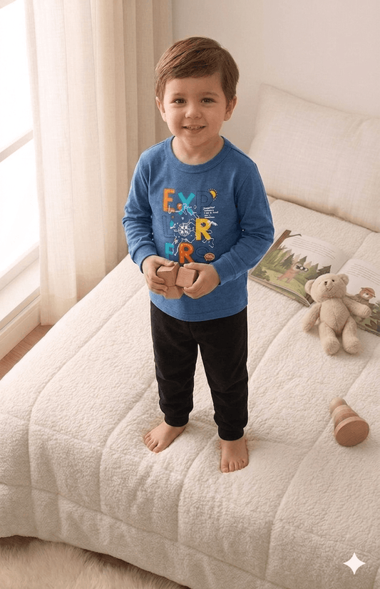 Conjunto Infantil Masculino 2 peças Moletom - Meia Estação - Tamanho 4, 6 e 8