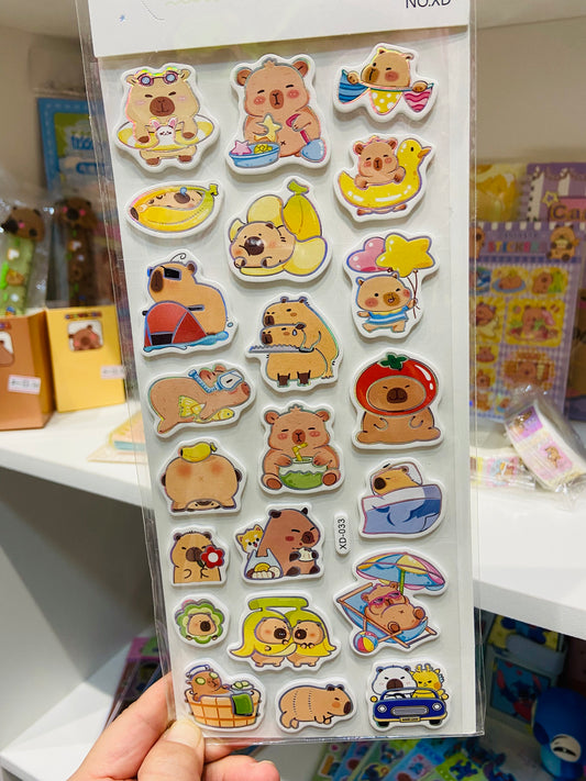 Adesivos decorativo em EVA Capivara