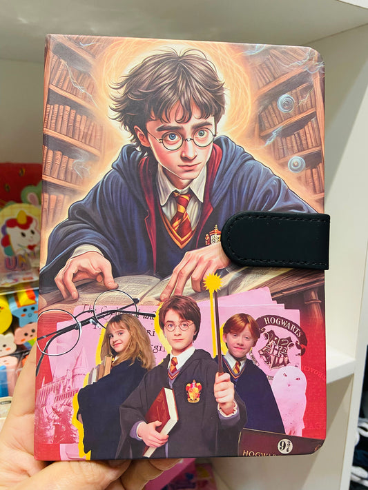 Caderno com decoração na borda Harry Potter