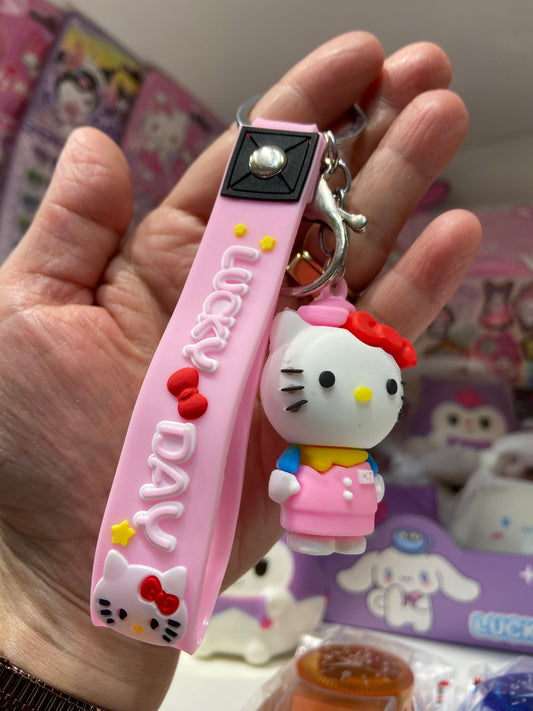 Chaveiro emborrachado Hello Kitty