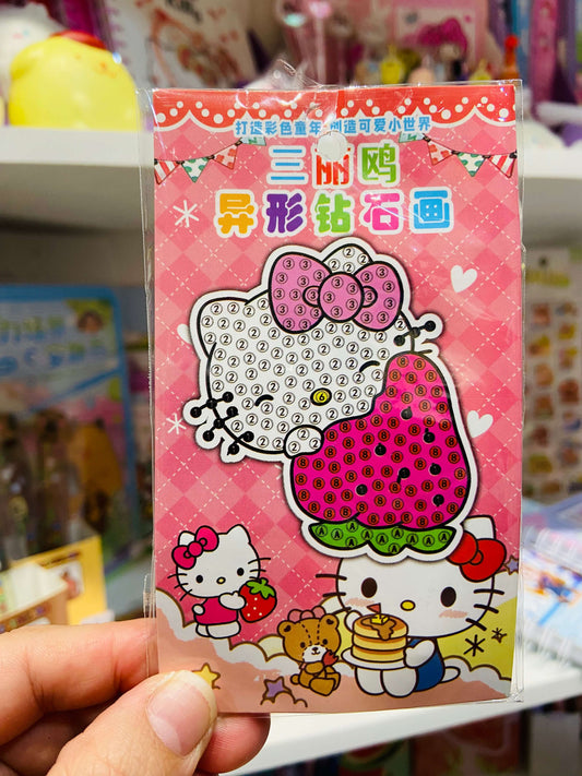 Kit de pintura fofo com diamante Turma Hello Kitty