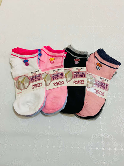 Kit 3 pares de Meias Femininas - Tamanho 31-35