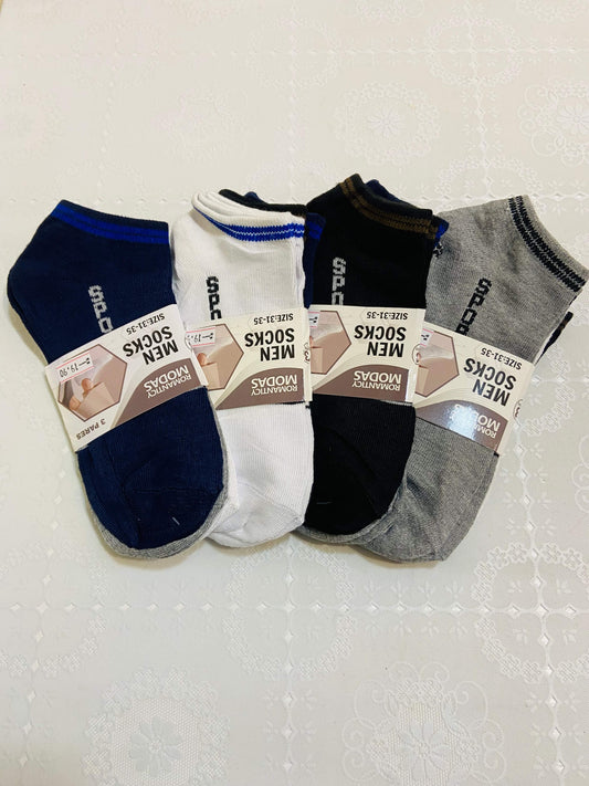 Kit 3 pares de Meias Masculinas - Tamanho 31-35