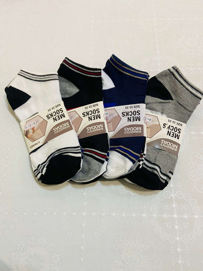 Kit 3 pares de Meias Masculinas - Tamanho 31-35