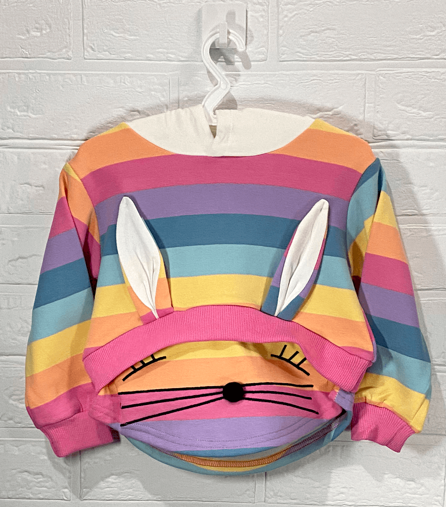Moletom Coelhinho Arco-íris - Peluciado Miya Kids - Tamanho 1