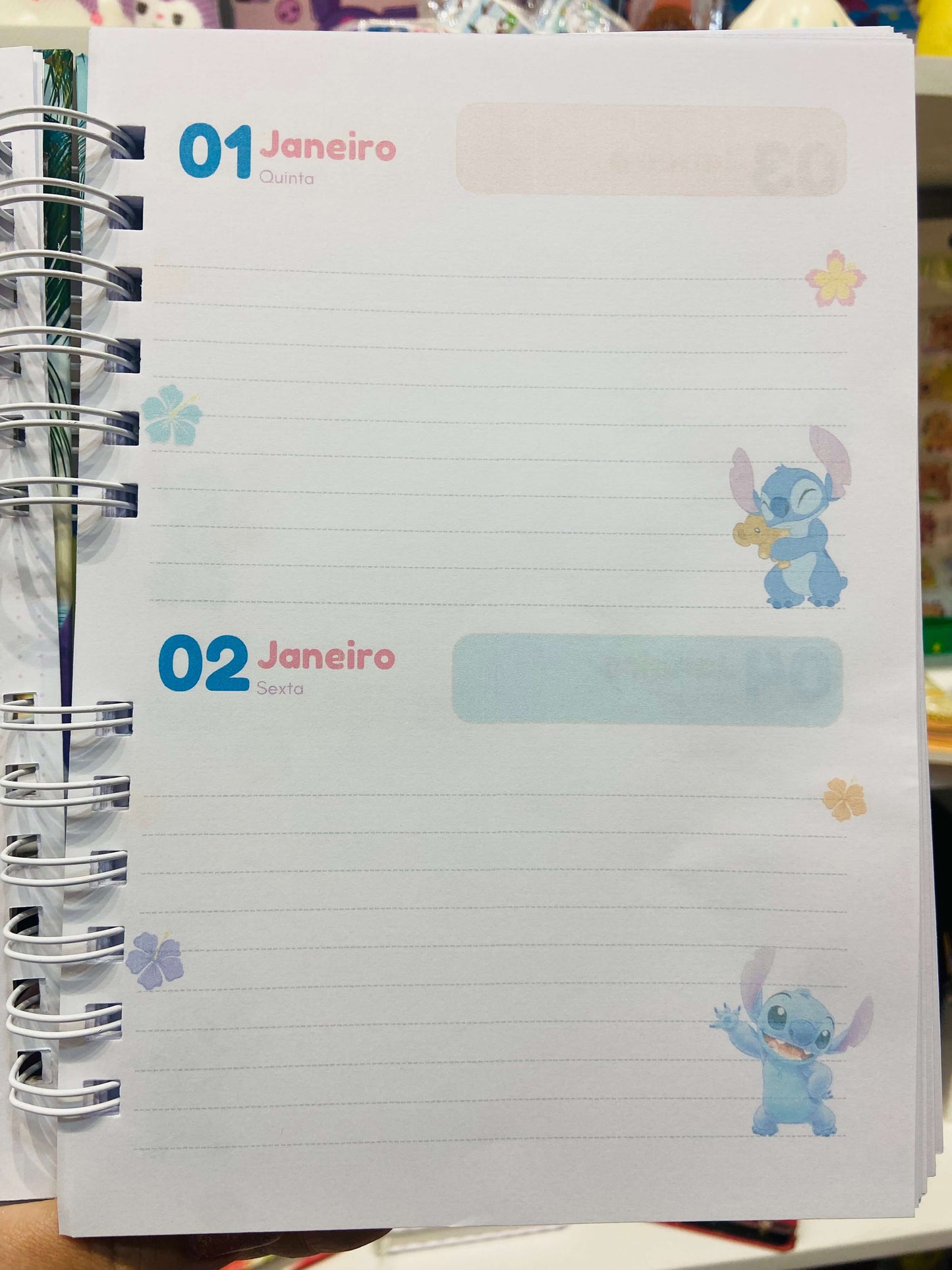 Agenda decorada Stitch 2026