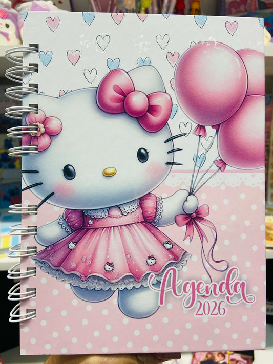 Agenda decorada Hello KItty 2026