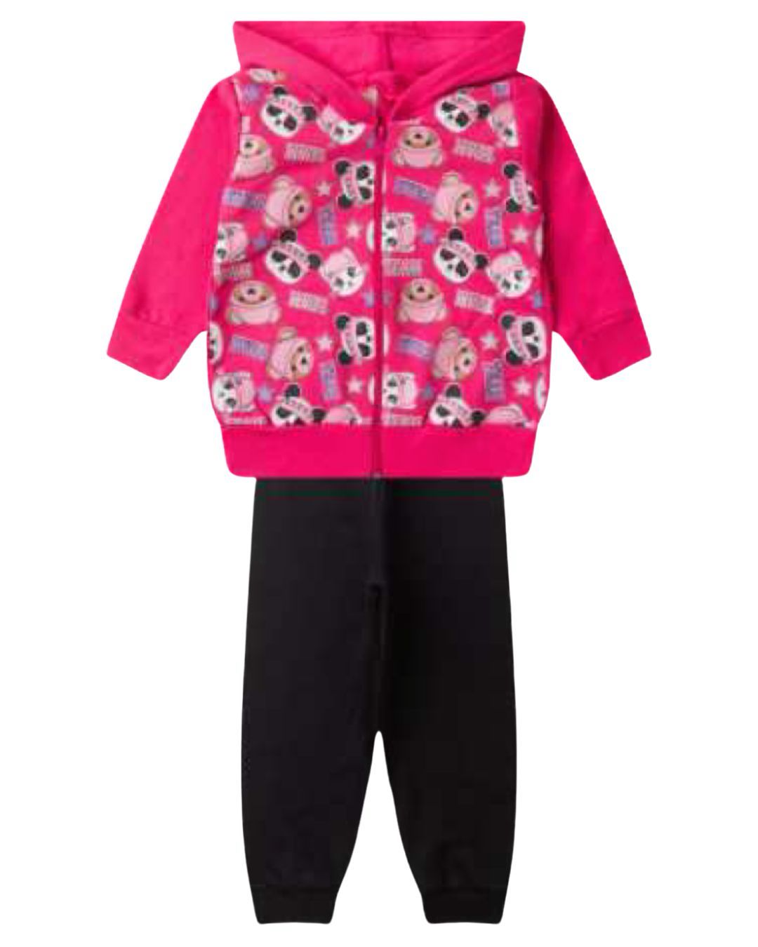 Conjunto 2 peças Feminino Meia Estação - Jaqueta Com Capuz e Calça Moletom Peluciada! Veste do 1 ao 3