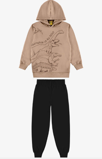 Conjunto Infantil Masculino blusão com capuz e calça - Meia Estação - Tamanhos do 4 ao 8