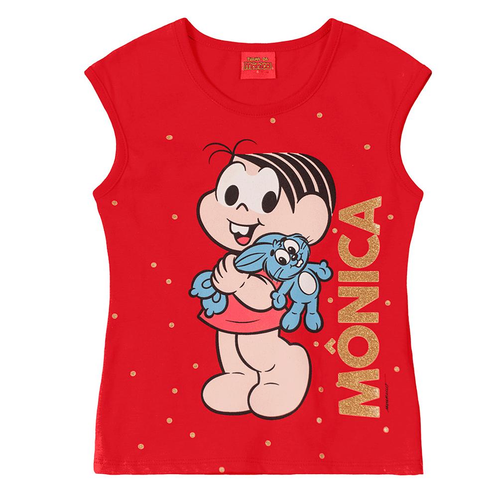 Camiseta Turma da Mônica - Tamanho 4 ao 10 - Brandili