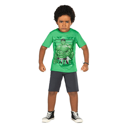 Camiseta Marvel Hulk - Tamanho 4 ao 10 - Brandili