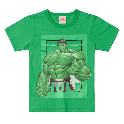Camiseta Marvel Hulk - Tamanho 4 ao 10 - Brandili