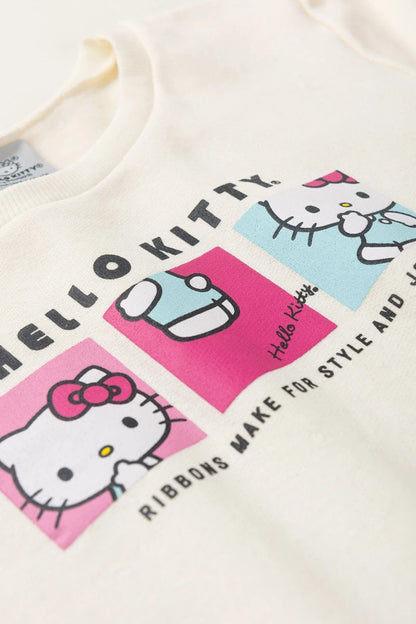 Conjunto Feminino Infantil Fotos - Hello Kitty - Tamanho do 1 ao 12