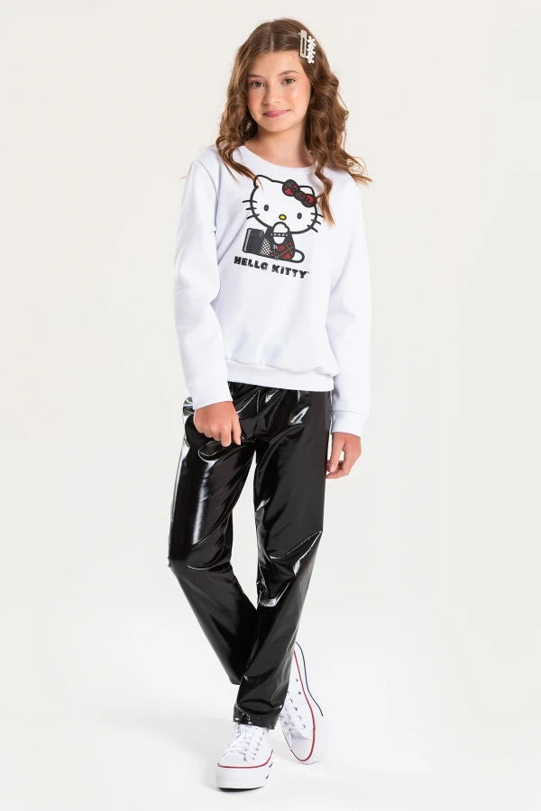 Conjunto Feminino Infantil Gatinha - Hello Kitty - Tamanho do 1 ao 12