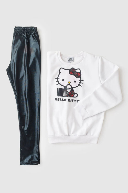 Conjunto Feminino Infantil Gatinha - Hello Kitty - Tamanho do 1 ao 12