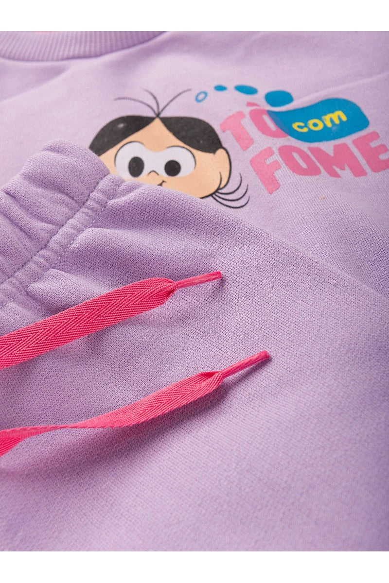 Conjunto Feminino Infantil Magali - Turma da Mônica - Tamanho P e M