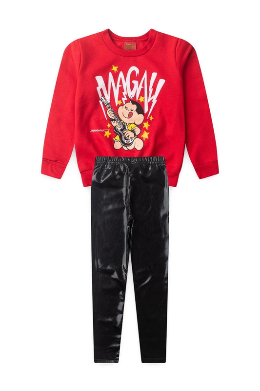 Conjunto Feminino Infantil Magali Roqueira - Tamanhos 4 e 6