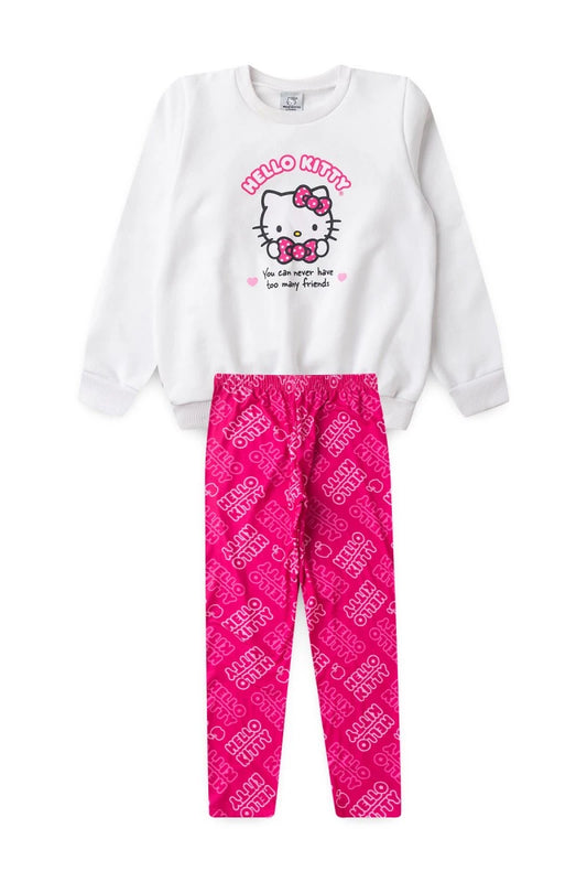 Conjunto Feminino Infantil Amigos - Hello Kitty - Tamanhos 3, 4 e 6