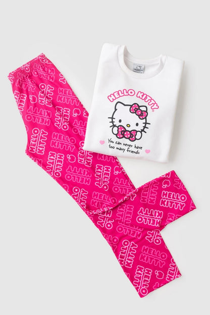 Conjunto Feminino Infantil Amigos - Hello Kitty - Tamanhos 3, 4 e 6