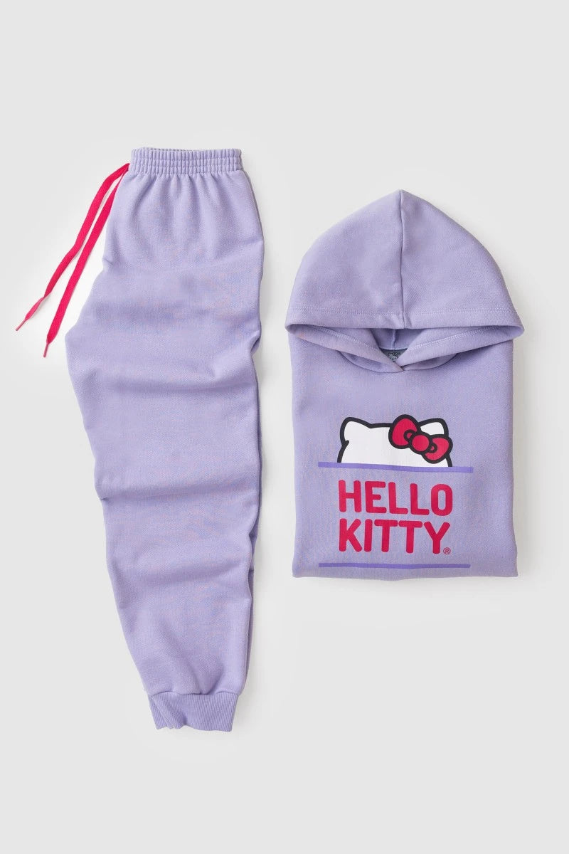Conjunto Feminino Infantil Orelhinhas - Hello Kitty - Tamanho do 1 ao 12