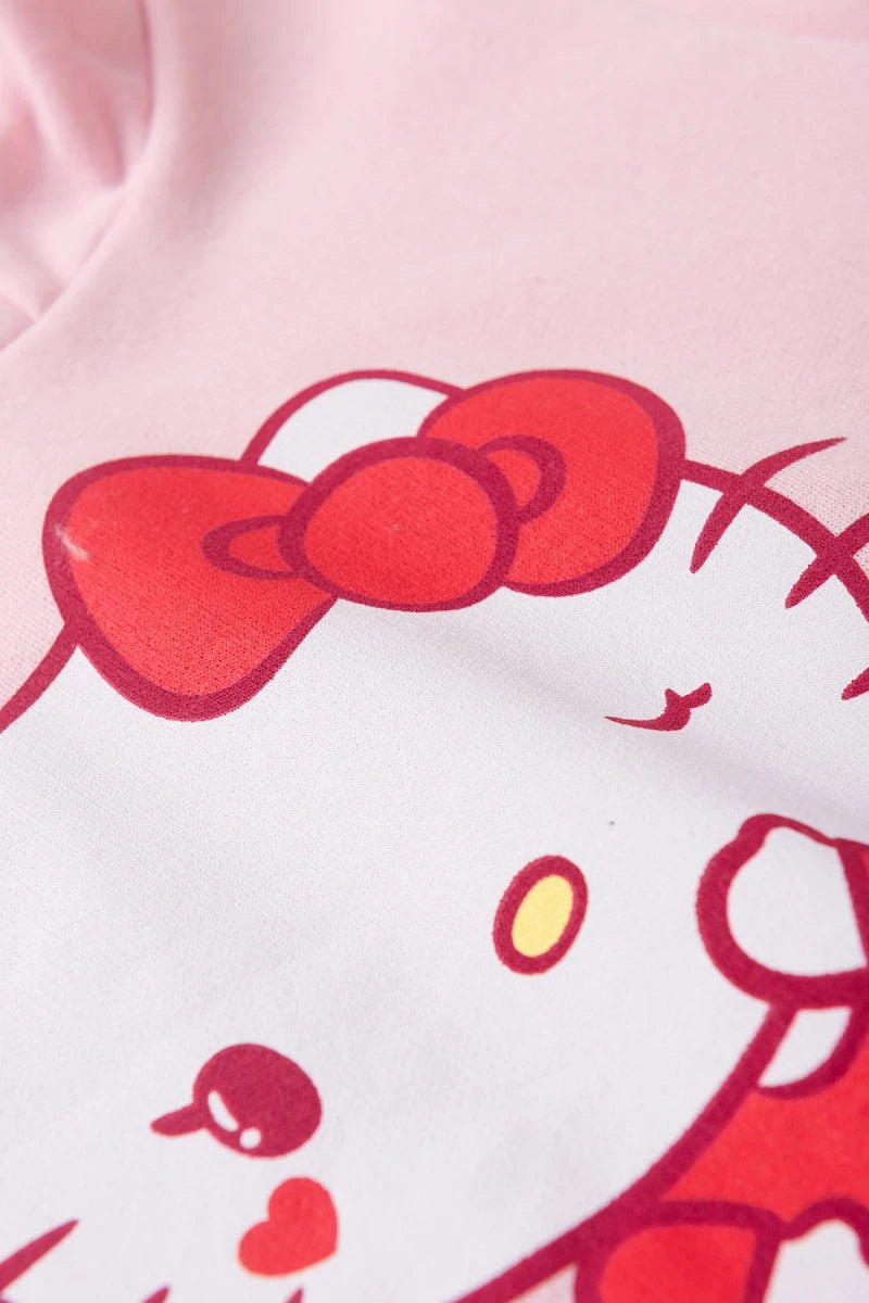 Conjunto Feminino Infantil Coração - Hello Kitty - Tamanho do 1 ao 12